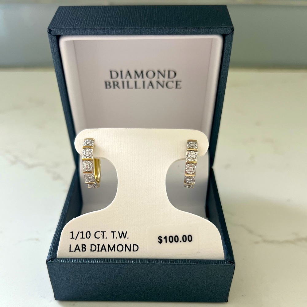 💎NWT | Lab Diamond Hoops Earrings💎